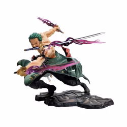 18CM One Piece Luffy Figure Roronoa Zoro Three-Blade Sa-Maximum Manga Anime Statue PVC Action Collection - WHITE