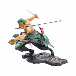 18CM One Piece Luffy Figure Roronoa Zoro Three-Blade Sa-Maximum Manga Anime Statue PVC Action Collection - black