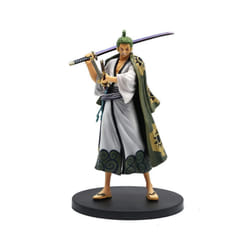 18CM One Piece Luffy Figure Roronoa Zoro Three-Blade Sa-Maximum Manga Anime Statue PVC Action Collection - Blue