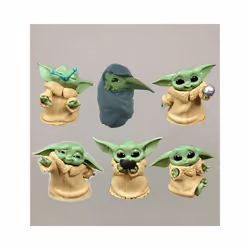 5pcs Star Wars Toy Master Baby Yoda Darth PVC Action Figure Anime Figures Collection Doll Mini Toy Model - Yoda-6pcs
