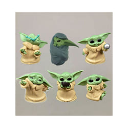 5pcs Star Wars Toy Master Baby Yoda Darth PVC Action Figure Anime Figures Collection Doll Mini Toy Model - Yoda-6pcs