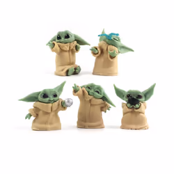 5pcs Star Wars Toy Master Baby Yoda Darth PVC Action Figure Anime Figures Collection Doll Mini Toy Model - Yoda-6pcs