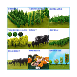 20-100pcs Model Trees Kit Train Artificial Miniature Tree Scenery Railroad Decoration Building Landscape - set1  50pcs