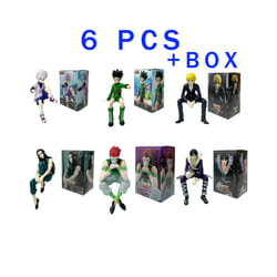 ) Hunter x Hunter Anime Figure Phantom Troupe Hisoka Action Figure Noodle Stopper Room Decoration Noodle - HUNTER(6PCS BOX