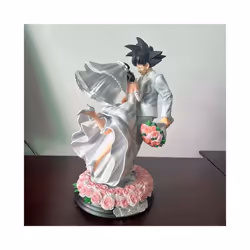 Son Goku Figure Chichi Wedding Version 31CM PVC Figurine Model Toys Statue Collection Ornament Couple - 31cm, With Box