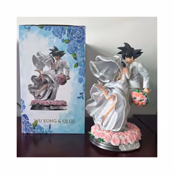 Son Goku Figure Chichi Wedding Version 31CM PVC Figurine Model Toys Statue Collection Ornament Couple - 31cm, With Box