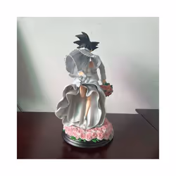 Son Goku Figure Chichi Wedding Version 31CM PVC Figurine Model Toys Statue Collection Ornament Couple - 31cm, No Box