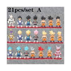 Dragon Ball Action Figure SHF Super Saiyan Anime Figurine Movable and Modifiable Doll Model Collection - 21pcs A