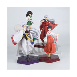 Anime Inuyasha Figure Inuyasha KikyÅ Sesshoumaru Higurashi Kagome PVC Action Figure Model Toys Collectible - 4PCS SET