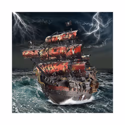 Piececool 3D Puzzles The Queen Anne's Revenge Pirate Ship Metal Model Building Blocks 3D Boat Jigsaw