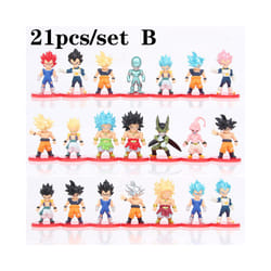 Dragon Ball Action Figure SHF Super Saiyan Anime Figurine Movable and Modifiable Doll Model Collection - 21pcs B