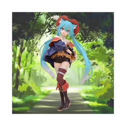Anime Hatsune Miku Figure Fairy Tale Wonderland Hatsune Miku Puss in Boots Kawaii Action Figures Adult - With Box