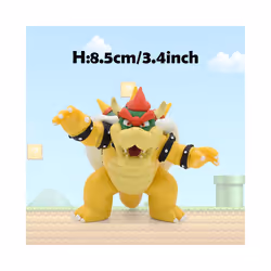 Super Mario Action Figure Bowser Princess Peach Anime Game All Star Collection Model Toy for Children - Bowser, No Box