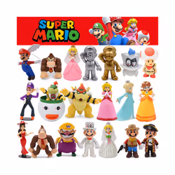 Super Mario Action Figure Bowser Princess Peach Anime Game All Star Collection Model Toy for Children - Bowser, No Box