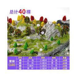 20-100pcs Model Trees Kit Train Artificial Miniature Tree Scenery Railroad Decoration Building Landscape - set10 40pcs