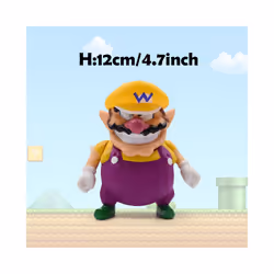 Super Mario Action Figure Bowser Princess Peach Anime Game All Star Collection Model Toy for Children - Wario, No Box
