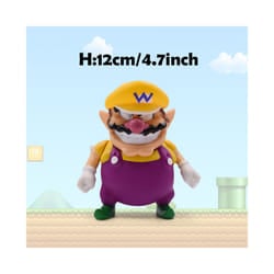 Super Mario Action Figure Bowser Princess Peach Anime Game All Star Collection Model Toy for Children - Wario, No Box