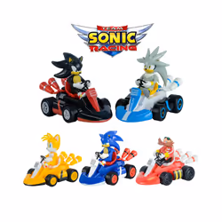 5pcs Sonic the Hedgehog Toy Car Model Sliding Racing Cars Cartoon Game Anime Pull-back vehicle fun Collecting - No box