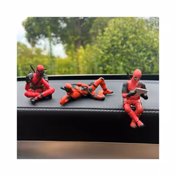 Anime Deadpool Action Figure Car Interior Decoration Toys Sitting Model X-Men Mini Figurine Pendant - 9
