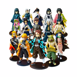 Anime Demon Slayer Action Figures Kimetsu No Yaiba Shinobu Nezuko PVC Dolls Model Collection Ornaments - bagged Inosuke