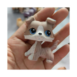 Little Baby pets  LPS Cute Short Hair Cats Deer Tortoise Bear Monkey Dolphin Spaniel Dogs Tortoise Figure - black