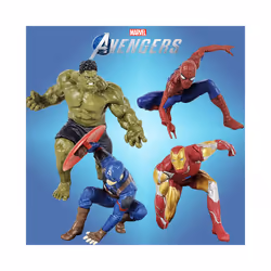 13.5cm  Avengers Action Figure figurine Thano Iron Captain America Hulk Spider Manmodel toy doll - 1