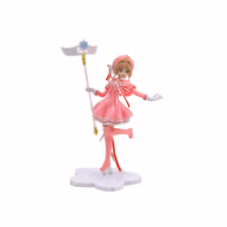 Anime Lovely Pink Card Captor SAKURA Action Figures Models PVC Figure Model Car Cake Decorations Magic - opp bag