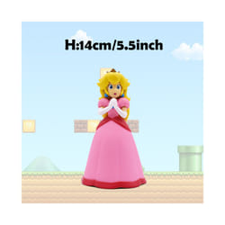 Super Mario Action Figure Bowser Princess Peach Anime Game All Star Collection Model Toy for Children - Princess Peach, No Box