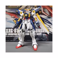 EW Wing XXXG-01W Zero Type Hairless Prototype Hg 1/144 Assemble The Model Action Figures Desktop Decoration - WHITE, With bracket