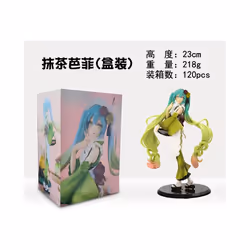 Anime Figures Hatsune Miku Matcha Ice Cream For Dessert Beautiful Girl Action Figure PVC Collection - miku, No box