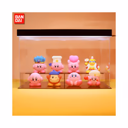 Games Star Kirby Anime Figure  Cute Cartoon Pink Kirby Mini Figure Decorative Collection Toy For Children's - B-8Pcs