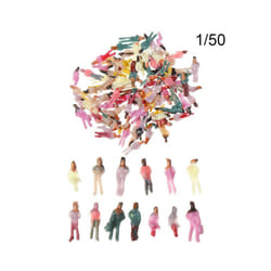 100pcs 1:100/1:150/1:75/1:50 Scale Plastic People Figures Model Building Passengers DIY Character Mixed - H 3.4-3.8cm
