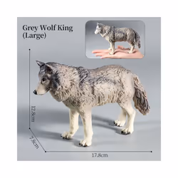 Wolf Figures Animal Toys Wolf Figurines Zoo Pack Realistic Hand-Drawn Figurines Cool Collection Exhibits - Animal-4