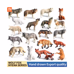 Wolf Figures Animal Toys Wolf Figurines Zoo Pack Realistic Hand-Drawn Figurines Cool Collection Exhibits - Animal-4
