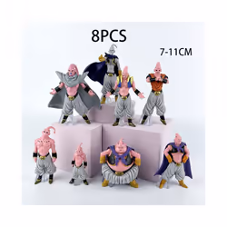 Hot 8pcs/Set Anime Figure Majin Buu Fat Buu PVC Action Figures Collection Model Toys For Children Adult - No box