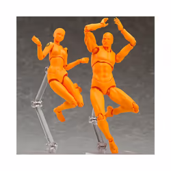 Figurine Anime Figure Human Postures Man and Woman Action Toy Action Figure Figure Model Human Mannequin - Grey-Man