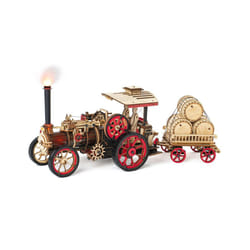 Robotime Rokr Car Model Building Kit 3D Wooden Puzzle Steam Kit 1:28  Mechanical Steam Locomotive Awesome - LKA01