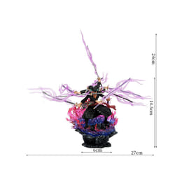 40cm One Piece Zoro Anime Figure Three Heads Six Arms Nine Blades Flow Shura Roronoa Zoro Action Figure - 15cm NO Box