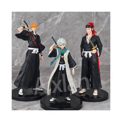 BLEACH Anime Figure Hitsugaya Toushirou Zaraki Kenpachi Kurosaki Ichigo PVC Action Figure Collectible - 3pcs A set
