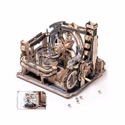 Robotime Rokr Electric Model Kits Marble Spaceport 3D Puzzles Brain Teaser Wooden Puzzles Building Toy - STLGA01