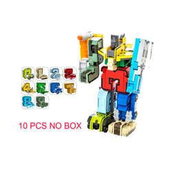 GUDI Assemble Robots Transformation Action Figure Car Model Deformation Number Letters Alphabet Math - 10pcs NO BOX