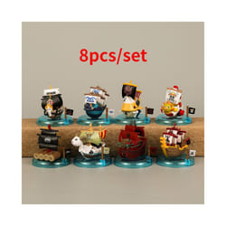 8cm 8pcs/set Anime One Piece Figure Luffy Zoro Sanji Mini Pirate Ship Action Figure PVC Model Doll Collection - 8pcs