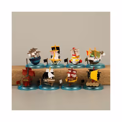 8cm 8pcs/set Anime One Piece Figure Luffy Zoro Sanji Mini Pirate Ship Action Figure PVC Model Doll Collection - 8pcs