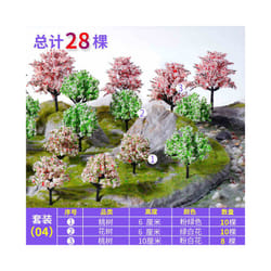 20-100pcs Model Trees Kit Train Artificial Miniature Tree Scenery Railroad Decoration Building Landscape - set04 28pcs