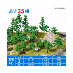 20-100pcs Model Trees Kit Train Artificial Miniature Tree Scenery Railroad Decoration Building Landscape - set4   25pcs