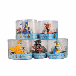 5pcs Sonic the Hedgehog Toy Car Model Sliding Racing Cars Cartoon Game Anime Pull-back vehicle fun Collecting - With box