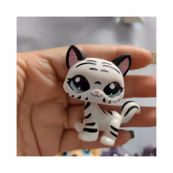 Little Baby pets  LPS Cute Short Hair Cats Deer Tortoise Bear Monkey Dolphin Spaniel Dogs Tortoise Figure - Fluorescent Green