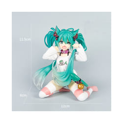 Hatsune Miku Desktop Cute Action Figure Neko T-Shirt Ver. Anime Figurine Kawaii Girl Model Toy Gift - 1
