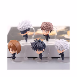 5Pcs Set Anime Jujutsu Kaisen Gojo Satoru Kugisaki Kawaii Figurines Q Version Pvc Action Figure Modle - 5pcs set