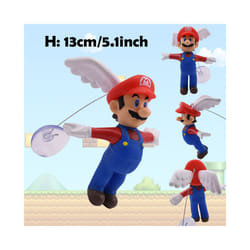 Super Mario Action Figure Bowser Princess Peach Anime Game All Star Collection Model Toy for Children - Angle Mario, No Box